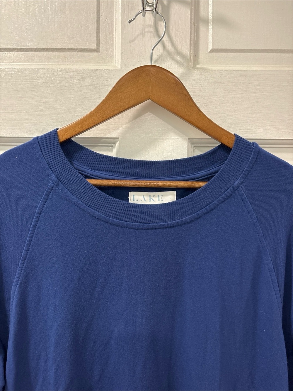 Lake DreamModal Relax Long Sleeve French Terry Lounge Pajama Shirt Size L Blue - Picture 7 of 7